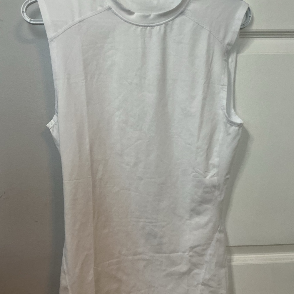 White Sleeveless men’s compression Top